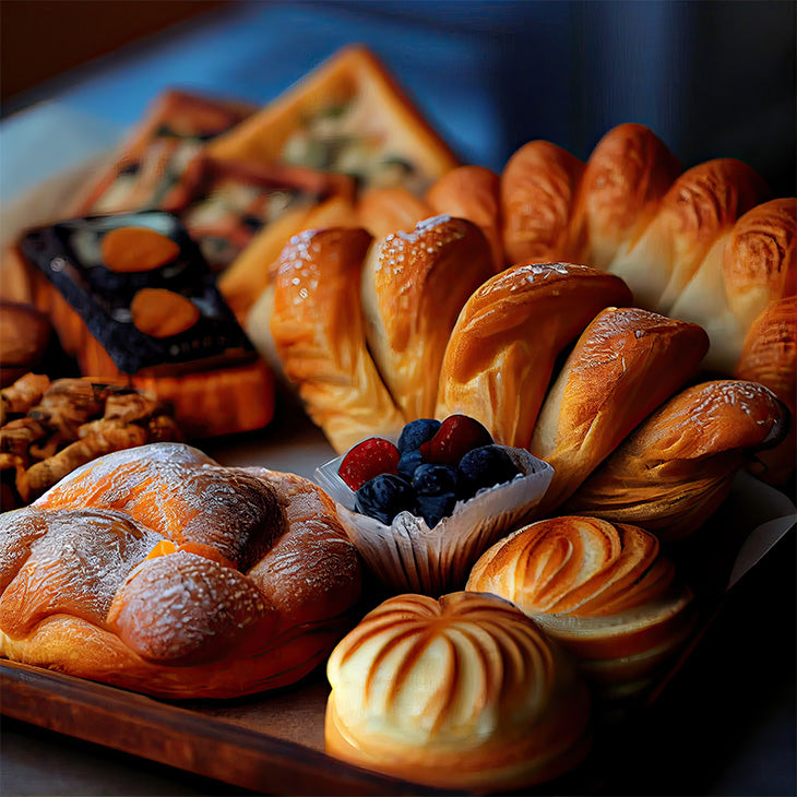 Image of puff pastries and viennoiseries