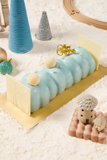 Snowy Whisper White Peach Log Cake (9")